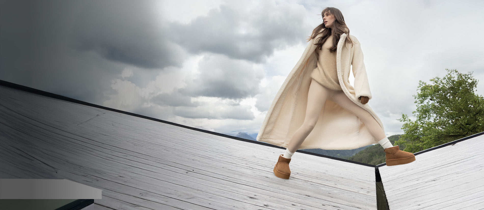 Stivaletti EMU Australia Flatform in montone australiano con suola platform