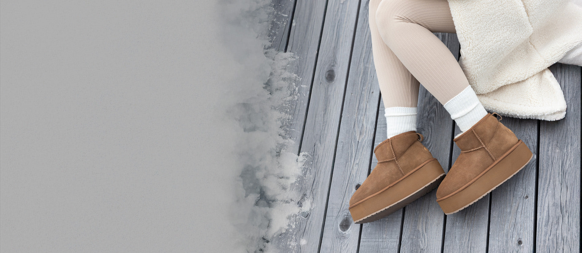 Stivaletti donna EMU Australia in shearling con suola platform, disponibili su Amuvia.
