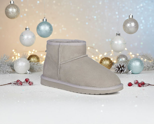 Stivaletti donna EMU Australia Stinger Micro colore Dusk in pelle scamosciata con interno in lana naturale